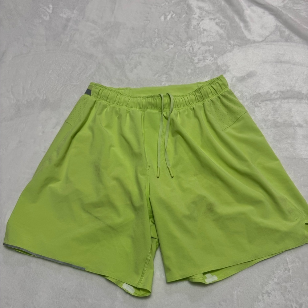 Lululemon Men’s Shorts Athletic Lined Lime Green
